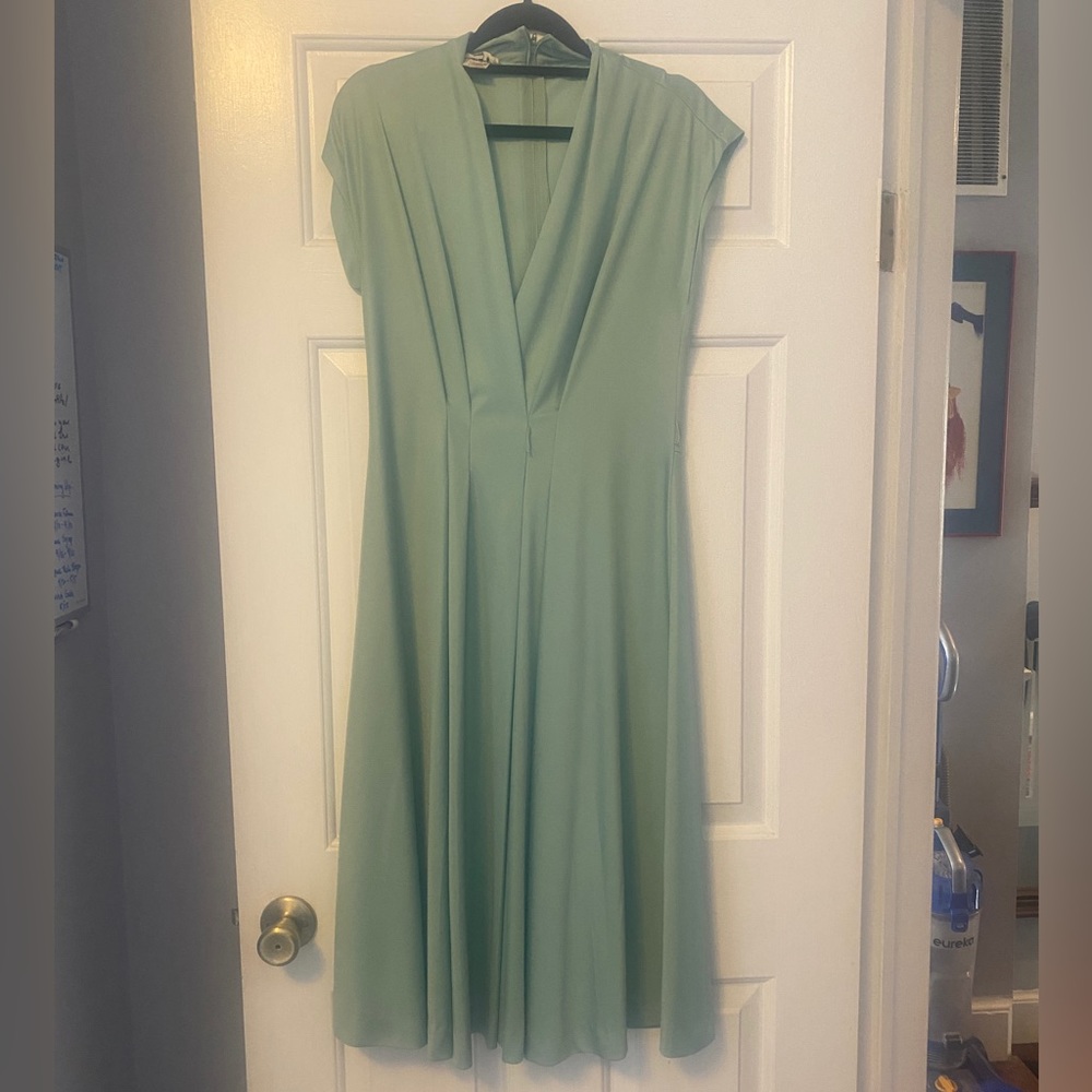 Vintage Light Sage/Seafoam Green Tea-Length Dress